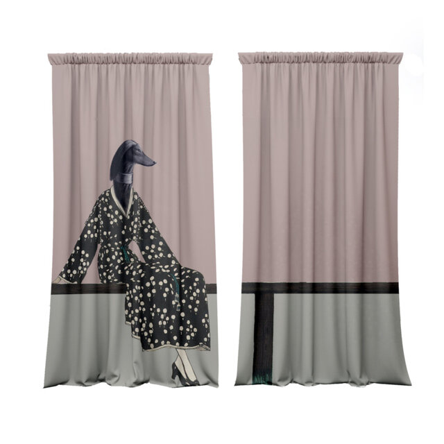 Jaleny Longdog Slot Top Blackout Curtains