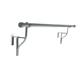 Glenmoral White Stainless Steel Adjustable 70cm to 120cm 2cm Single Curtain Pole