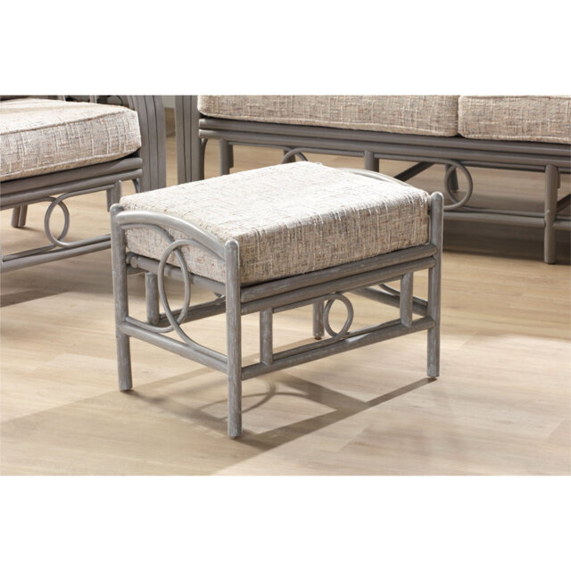 64cm Wide Solid Colour Footstool Ottoman