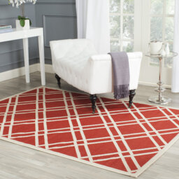 Kessler Geometric Hand Woven Indoor / Outdoor Area Rug
