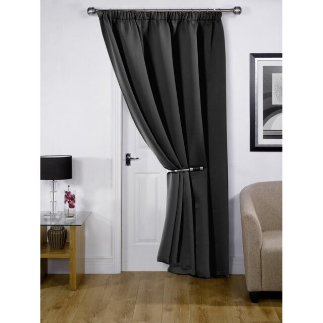 Cali Pencil Pleat Pencil Pleat Blackout Thermal Door Curtain