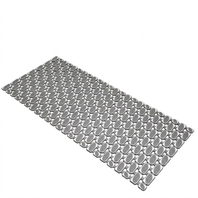 Large Shower Mat Non Slip Anti Mould 90 x 40cm, TPE Bath Mat with Suction Cups & Drain Holes