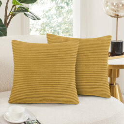 Striped Square 18cmX18cm Velvet Cushion Cover