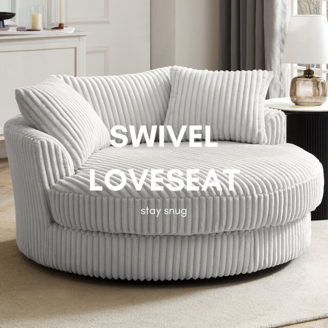 Skyler Upholstered Swivel Armchair