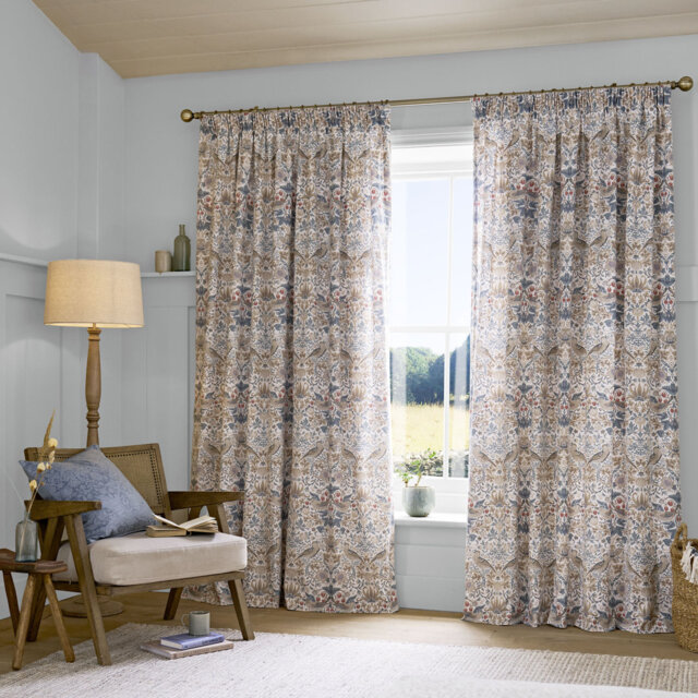 Cotton Blend Curtain Panel Pair