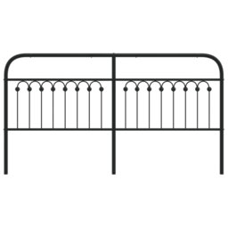 Vidaxl Metal Replace Headboard Black 180 Cm