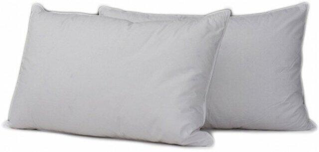 Duck Feather 100% Cotton Cover Pillow Pair