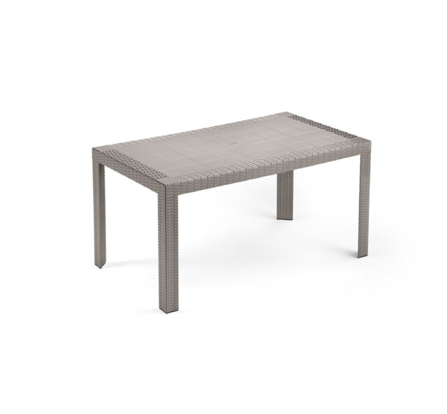 Mirando Rectangular Outdoor with Umbrella Hole Dining Table - 140 cm W 80 cm D