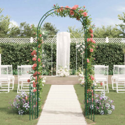 Vidaxl Garden Arch With Lock Structure Modern Outdoor Design Art Metal Archway