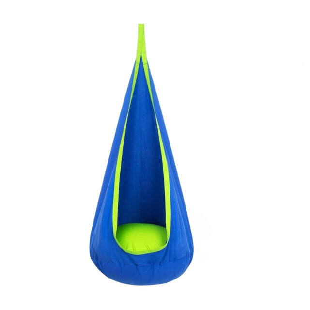 Blue Light Up Swing Seat, Upgraded Hammock Swing with LED Lights & Inflatable Cushion, Premium Nylon Taffeta Fabric, Indoor Outdoor Use, 1 Piece
