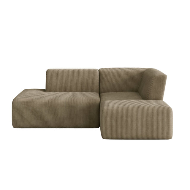 Berlare 3 - Piece Upholstered Corduroy Modular Sectional Sofa Set with Removable Ottoman – Fully Compressed, No Assembly Required