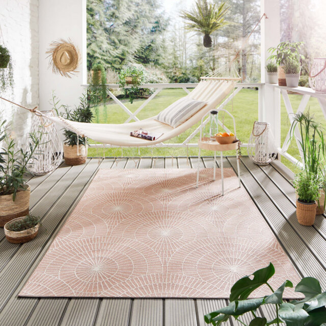 Kocher Geometric Flatweave Indoor / Outdoor Area Rug