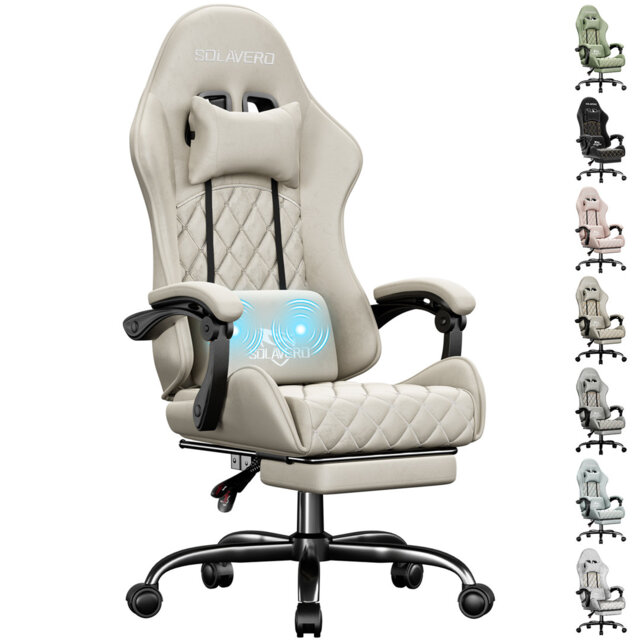 Metro Lane Adjustable Reclining Ergonomic Swiveling PC & Racing Game Chair with Footrest