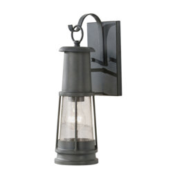 Greendale 16cm H Seeded Glass Outdoor Wall Lantern