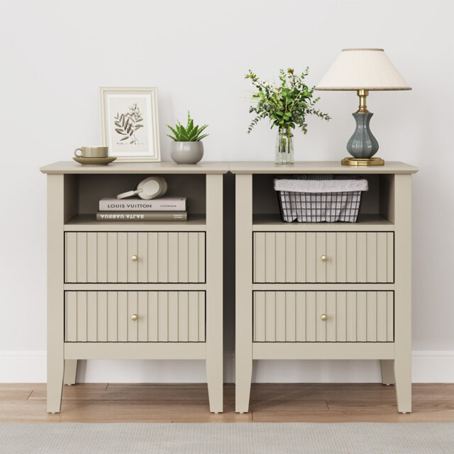 Amberrae 2 Drawer Bedside Table
