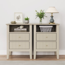 Amberrae 2 Drawer Bedside Table