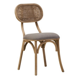 Aniket 45cm H Polyester Upholstered Side Chair in Brown