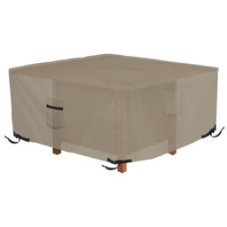 Heavy Duty Multipurpose Outdoor Rectangle FirePit Cover, Durable UV Resistant Patio Waterproof Cover