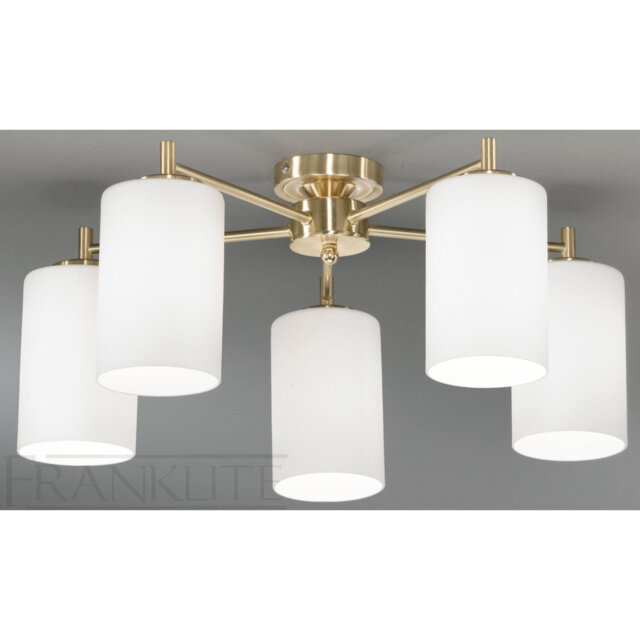 Decima Glass Semi Flush Mount
