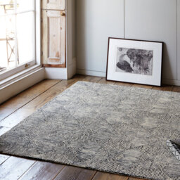 Deutsch Hand Woven Wool Grey Indoor Rug
