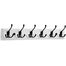 Bamboo / Rattan Wall Mounted Required 6 - Hook Wall Mounted Coat Rack