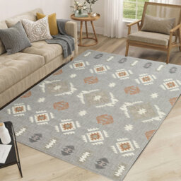 NOVA Ruby Greek Key Machine Tufted Area Rug