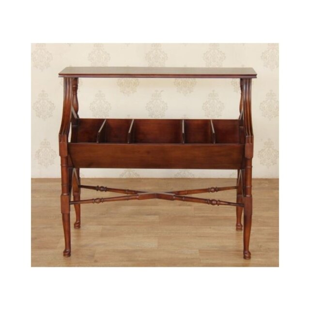 Solid Wood Free Standing Magazine Rack