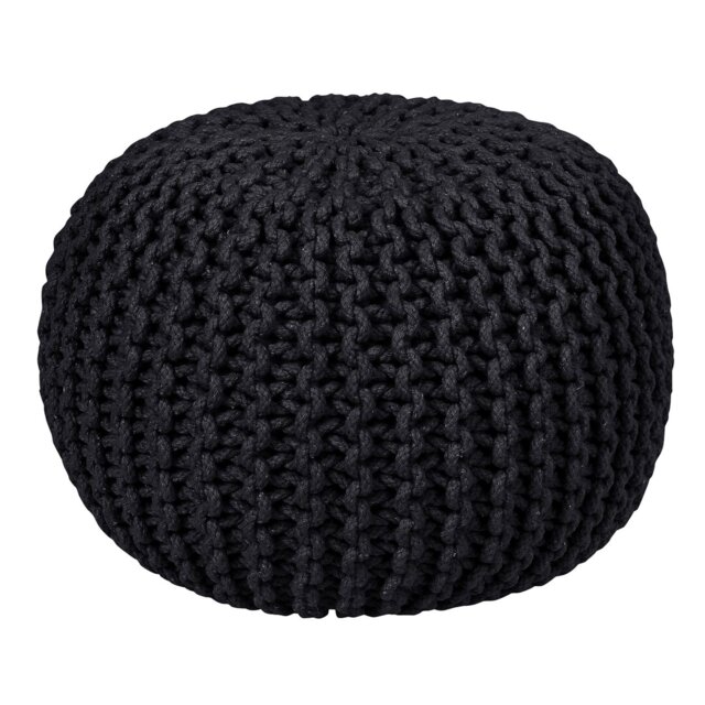 Antoinette 50cm Wide Round Solid Colour Pouffe Ottoman