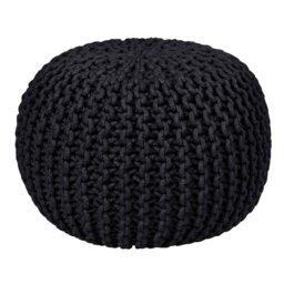 Antoinette 50cm Wide Round Solid Colour Pouffe Ottoman