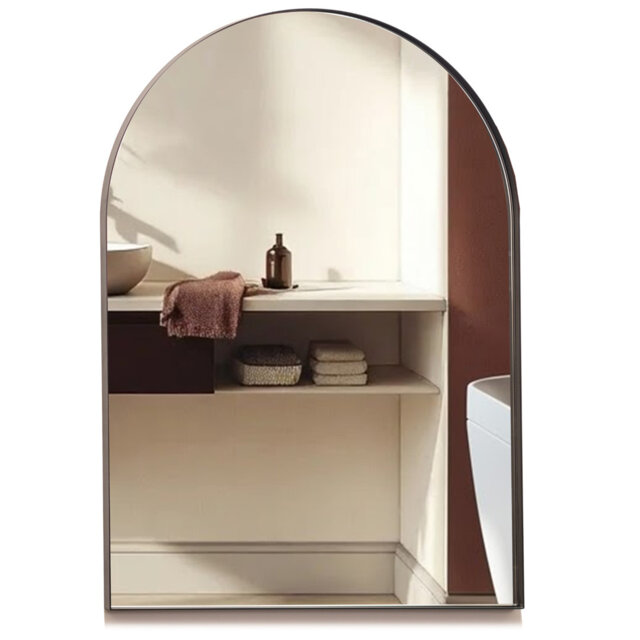 Mood Premium Arch Bathroom Mirror Framed Wall Mounted, Recessed Arched Frame Modern & Stylish