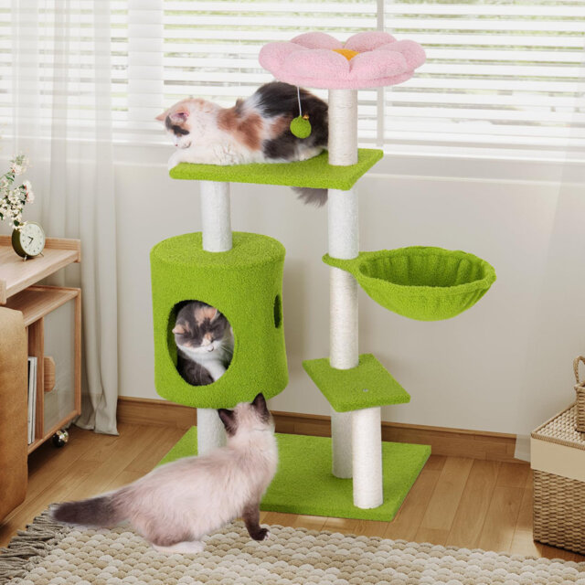 104cm Cute Cat Tree with Scratching Post by Wayfair