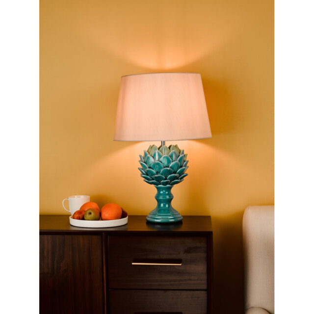 22cm H Faux Silk Empire Lamp Shade ( Screw On )