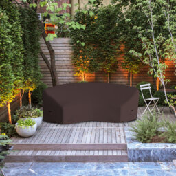 Hokku Designs Curved Sofa Cover, 18 Oz Cover Tuff Waterproof & UV Resistant Material With Drawstring, Ideal For Indoors/Outdoors (190 L X 36 W X 39 H