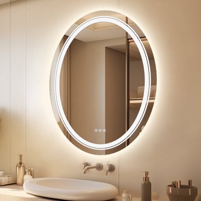 Oval LED Wall Mounted Bathroom Mirror Vanity Mirror