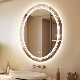 Oval LED Wall Mounted Bathroom Mirror Vanity Mirror