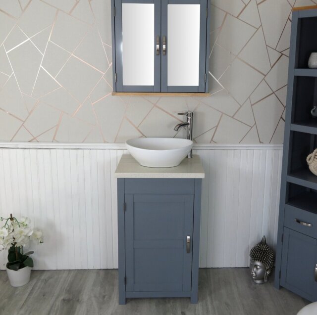 Scully 515mm Single Bathroom Vanity with Vessel Ceramic Basin