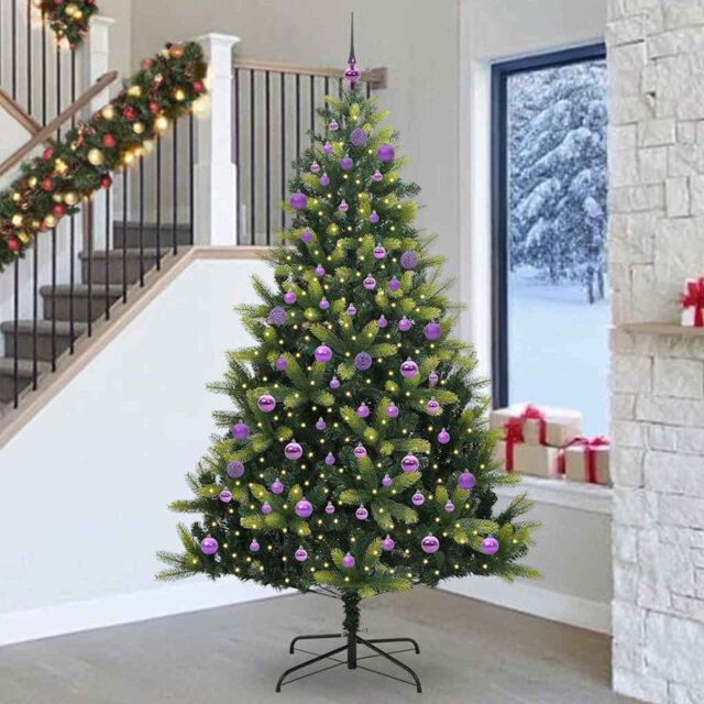 Artificial Hinged Christmas Tree 300 LEDs Green