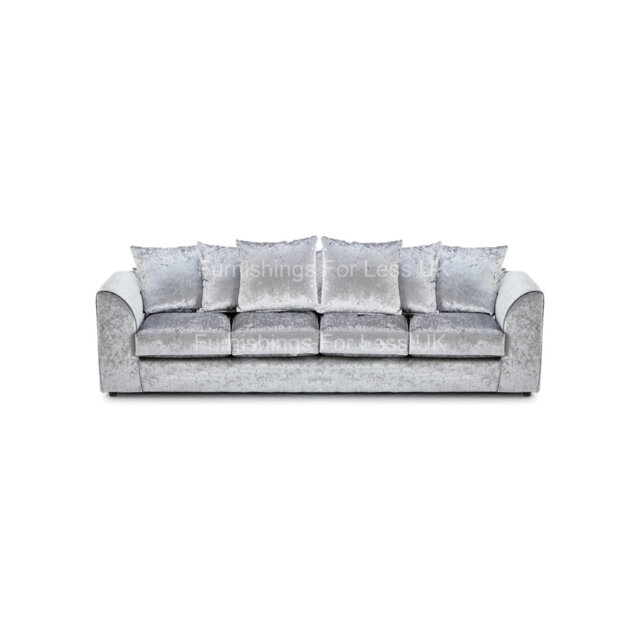 100% Crushed Velvet 4 Seater Sofa Upholstered Living Room Set