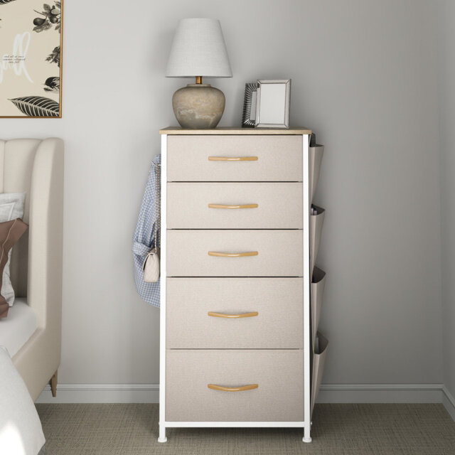 5-Drawer  Chest Of Drawers 45Cm W Bedroom Drawers