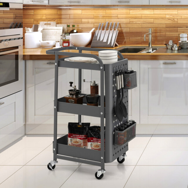 Edalene Metal Bar Cart