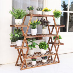 Anandwati Free Form Multi-Tiered Pine Solid Wood Plant Stand