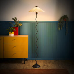 155cm Black Metal Floor Lamp