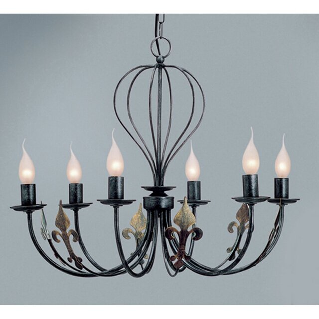 Ravensworth 6 - Light Candle Style Chandelier