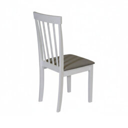 Parsons Dining Chair, Set of 2, Solid, White, High 47cm, Velvet Grey Upholstered
