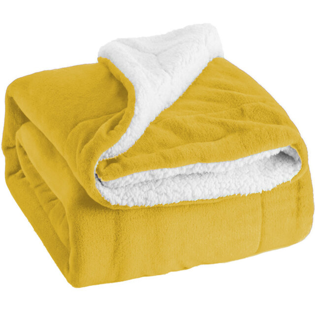 Ultra-Soft Sherpa Fleece Blanket(Reversible)