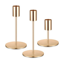 3 Piece Metal Tabletop Candlestick Set