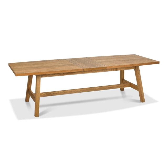 Amillie Extendable Oak Solid Wood Base Dining Table