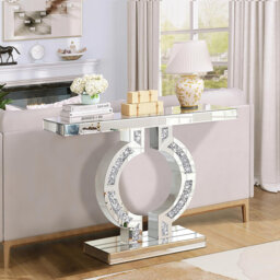 100cm Glass Top Console Table