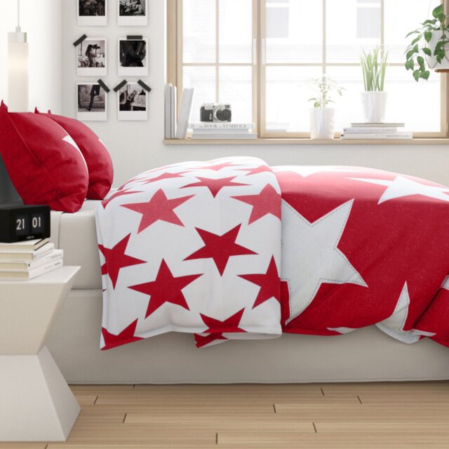 Sally Cotton Blend Geometric Shapes Duvet Cover Set with Pillowcases