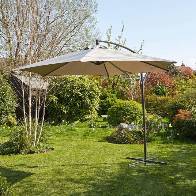 Gozo Aluminium 3m Overhanging Cantilever Vented Parasol